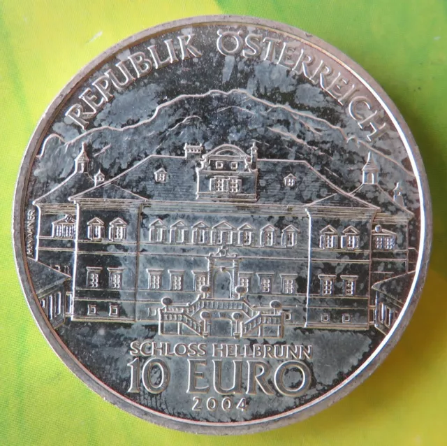 Österreich 10 Euro 2004, Schloss Hellbrunn, Silber-Münze