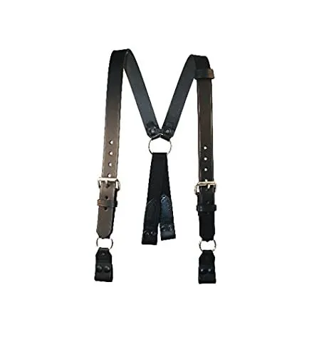 Boston Leather Fireman's Suspenders With Loop Attachment - Size Regular (39