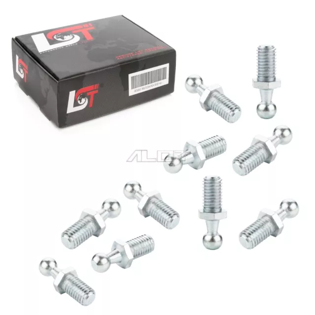 10x Articulation à Rotule Tenon Ressort à Gaz M10 Fil 10mm DIN71803 pour porsche