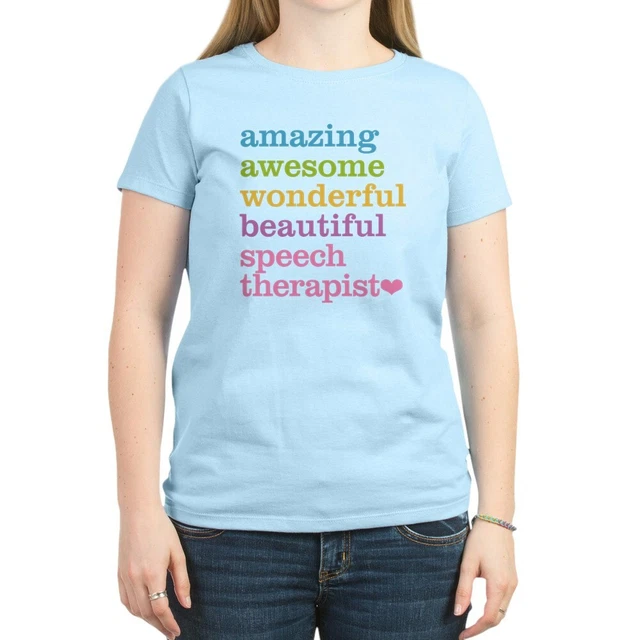 CafePress Speech Therapis T Shirt Crew Neck Tee (1445811539)