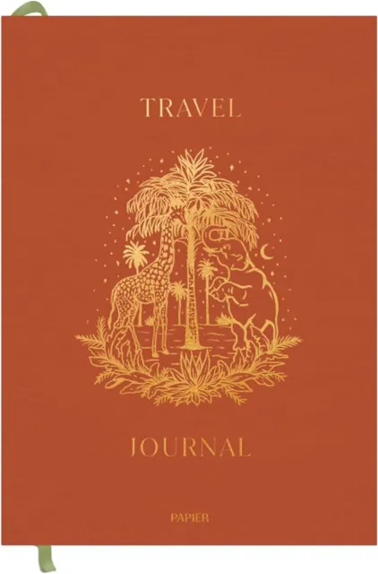 Papier Travel Journal, Red, 15.3 x 21.5cm, Hardback Cover Holiday Trip Itinerary