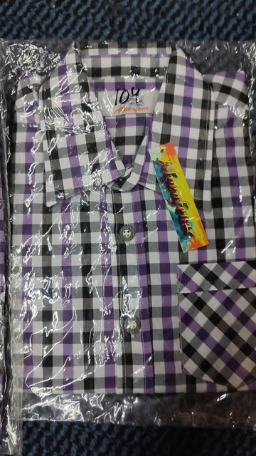 Camicia tradizionale bambini di Alpenfeuer costume tradizionale a quadretti viola-schwa, 74-176, ridotto 70%