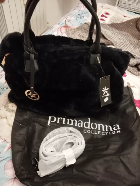 BORSA GRANDE NERA Eco Pelliccia Primadonna Nuova Con Cartellino EUR 59 00 PicClick IT