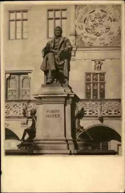 HEILBRONN Robert Mayer Denkmal alter Heimatbeleg im Postkarten Format ~1940