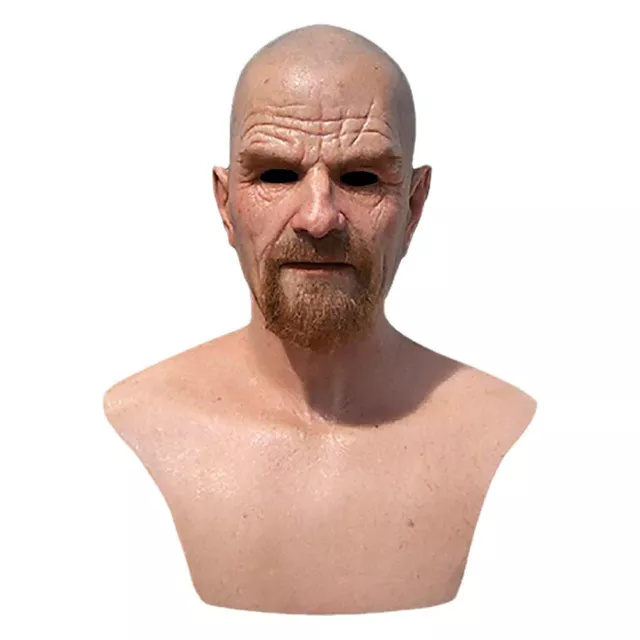 Breaking Bad Walter White Latex Full Head Mask 4 Halloween Costume Cosplay Props 2