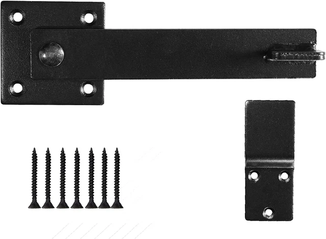 5.5" Fence Gate Latch Barn Door Flip Hardware Farm Lock Heavy Duty Wrought Iron,