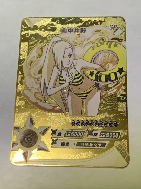 Ino Yamanaka Naruto Ninja Goddess Story SP GOLD METAL CARD Rare Waifu Girl Sexy