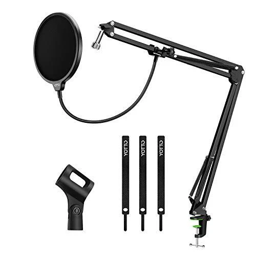 YOTTO Support de Microphone Réglable Bras Pied de Micro avec filtre anti-pop ...