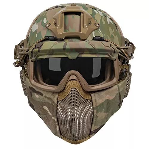 Airsoft Fast Helmet - Full Face Protective Tactical Helmet With