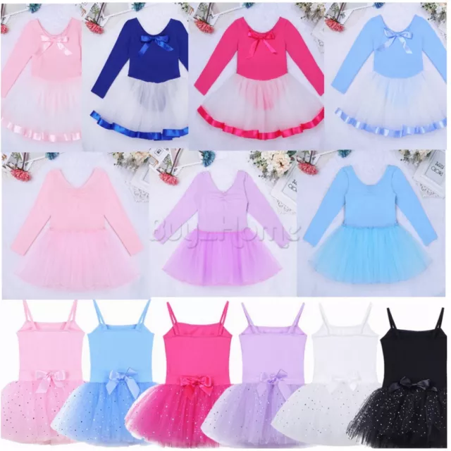 Kid Girl Ballet Dance Tutu Skirt Swan Gymnastics Leotard Dress Ballerina Outfit