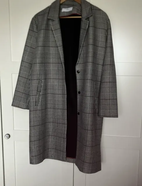 La Redoute Ladies 3/4 Length Check Coat/ Jacket..Size 12.. Never Worn ..x