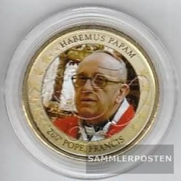 Vatikanstaat Stgl./unzirkuliert Emaillierte Münze mit Papst Franziskus 2012 50 C
