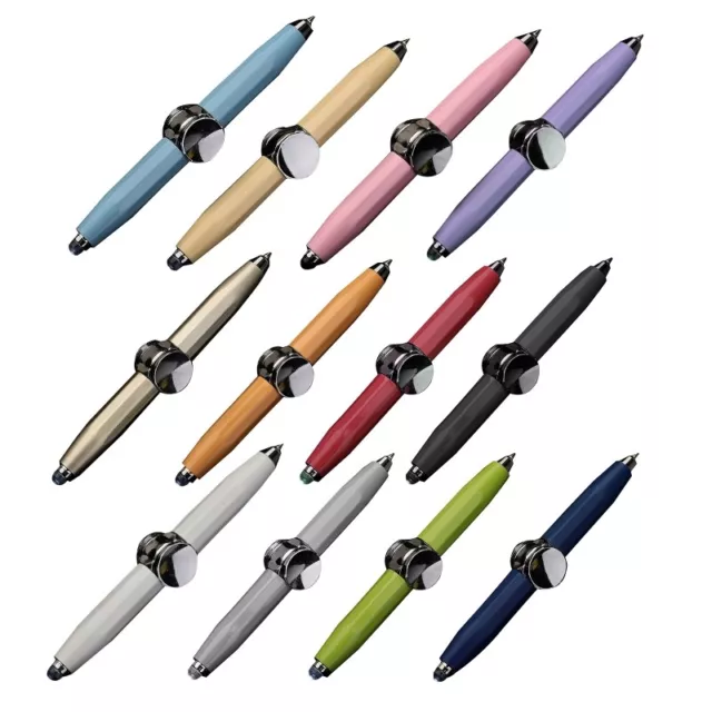 Colorful Spinning Pen Metal Ballpoint Pen Spinner Design with LED Light