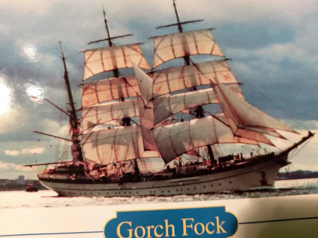 Postkarte Segelschulschiff Bark Gorch Fock 7993 ungel_206 2