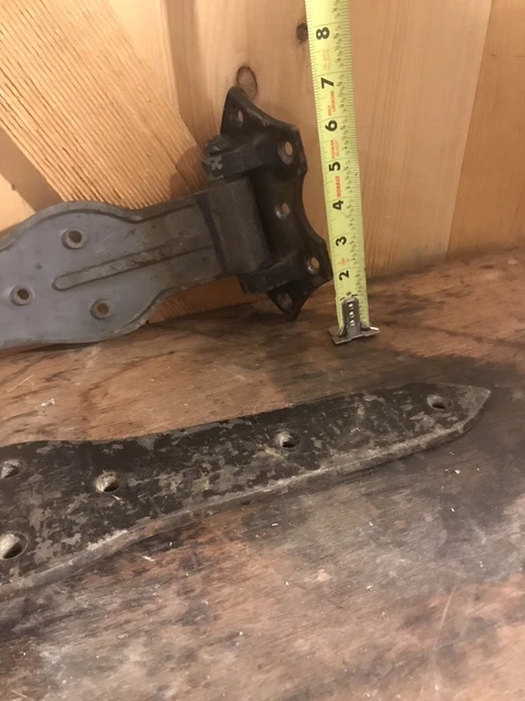 vintage pair of 16”Strap Hinges Cast Metal  for Barn Door, Gates etc. 11