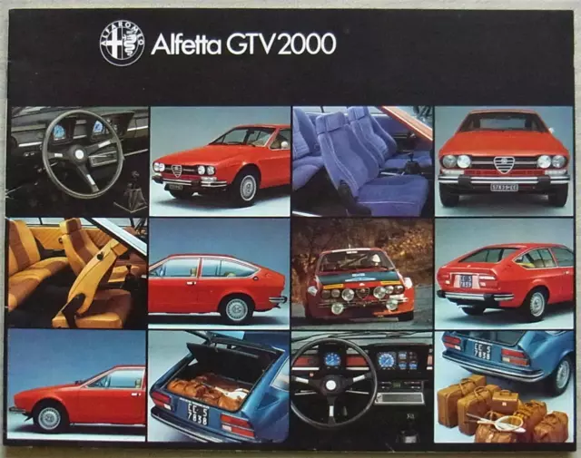 ALFA ROMEO ALFETTA GTV 2000 Car Sales Brochure Feb 1978 #782 568