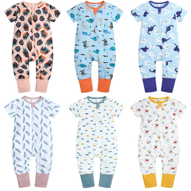 Tuta neonato neonato bambino bambina bambini maniche corte abiti con pagliaccio