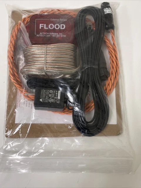 Lot of 5 - Avtech Room Flood Alert External Power Sensor