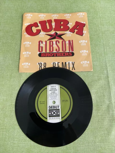 Gibson Brothers Cuba ('88 Remix) Debut Edge Records DEBT 3055 Vinyl 7inch Single