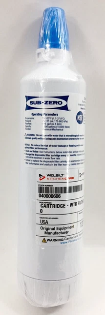 SUB-ZERO 040000606 Water Filter Cartridge Ice Machine Water Filter New