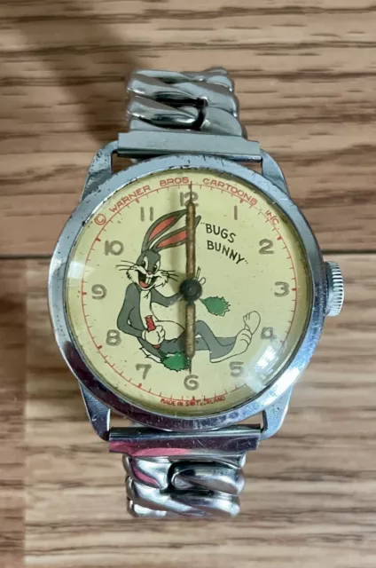 Rare Vintage Bugs Bunny Watch 1951 New Haven Watch Company "Made in Switzerland"