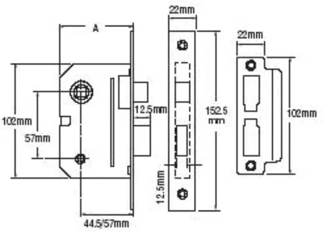 YALE LOCKS PM236CH25 Bathroom 2 Lever Sash Lock 2.5-inch - Polished ...