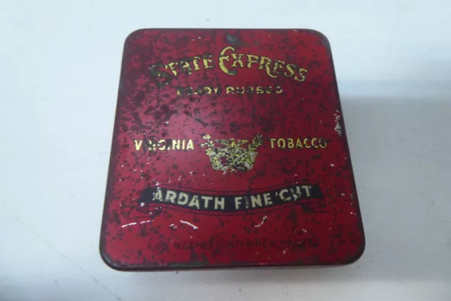 Vintage Tobacco Tin - Advertising State Express Cigarettes  - Aradath Fine Cut