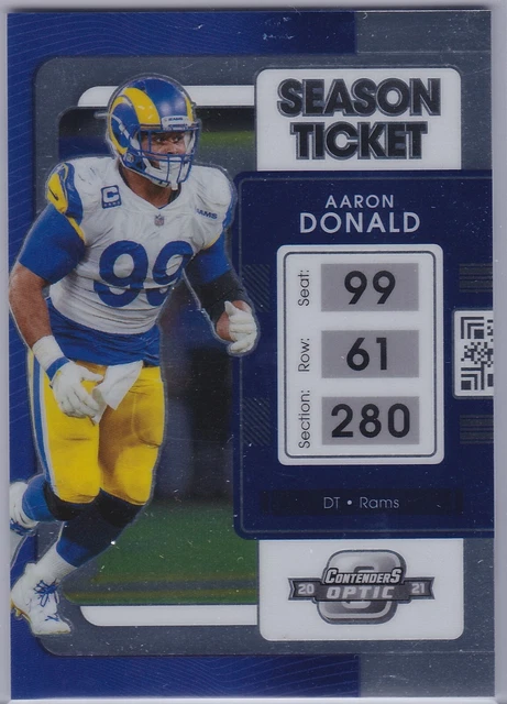 2021 Aaron Donald Panini Contenders Optic Football Season Ticket #52