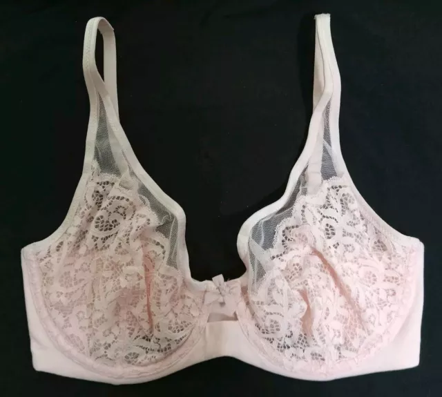 Victoria's Secret, Bra, 34 DD, NWOT, Unlined, Demi,  Pink, Lace