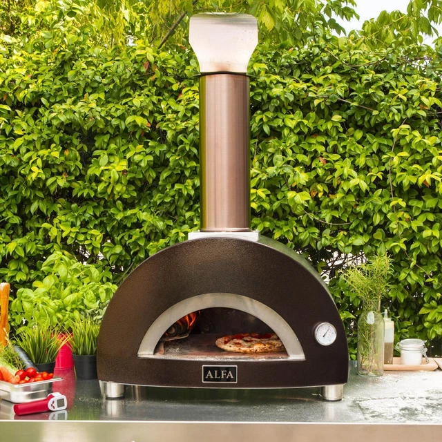 Alfa Nano 23-Inch Outdoor Countertop Wood-Fired Pizza OvenCopper