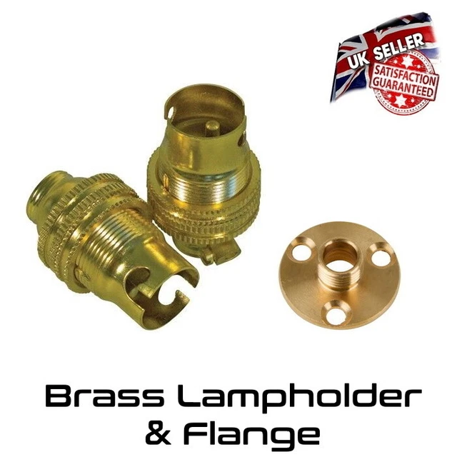 thumbnail image 2 of Brass Lampholder Backplate With 1/2" Flange - Antique Style Lighting Adapter (UK Seller) 2 of 6