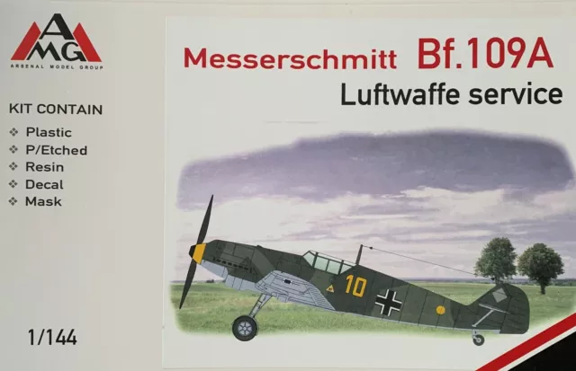 1/144 WW2 Fighter: Messerschmitt Bf-109A "Luftwaffe" [Germany] #14421 : AMG