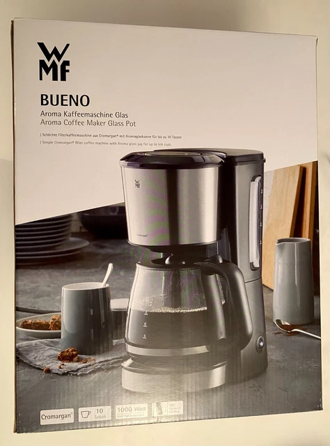 NEU WMF Kaffeemaschine Bueno Aroma Cromargan® Edelstahl rostfrei 18/10 Glas