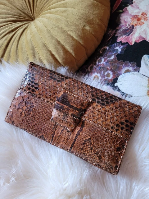 Pochette De Soirée En Vrai Crocodile WERBER PARIS - Années 70 Vintage - Unique