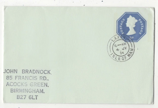 Isle Of Man 1973 Postage Paid Philatelic Cover Postmarked Laxey 153c