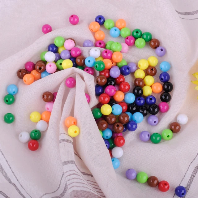 150pc 8mm Round Mixed Color Loose Spacer Acrylic Beads Charms Jewelry Making DIY