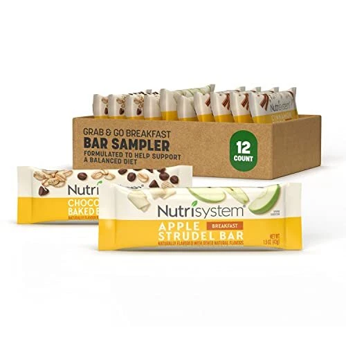 Paquete de variedad de barra de desayuno Nutrisystem® 12 ct barras de repuesto de comida para peso