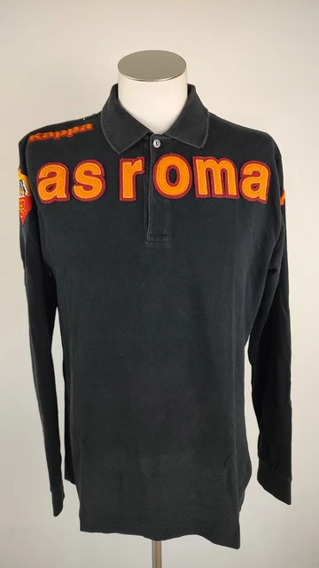Maillot De Football Vintage Kappa AC Roma – Manches Longues, Taille XL, Occasion