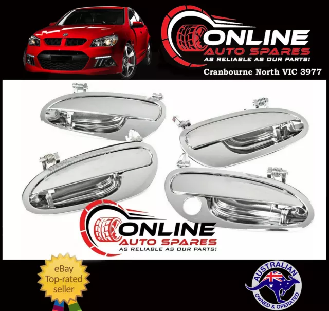 CHROME Outer Door Handle Kit x4 fit Holden Commodore Monaro VT VU VX VY VZ grab