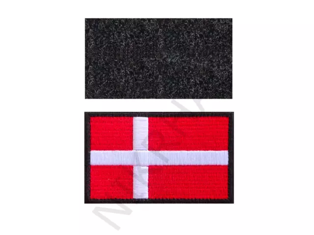 Dänemark Aufnäher Klettverschluss Abzeichen Patch Flagge Fahne Denmark