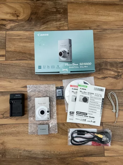 Canon PowerShot ELPH SD1000 7.1MP CCD Digital Camera Silver