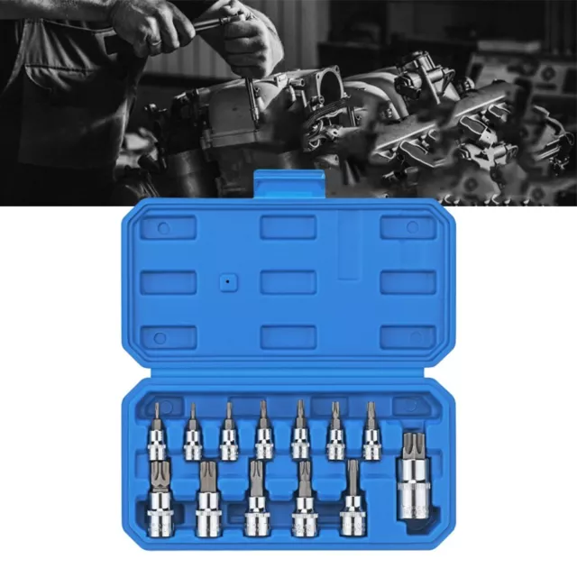 Ensemble de 13 pièces sockets bit Torx qualité professionnelle outils de répa