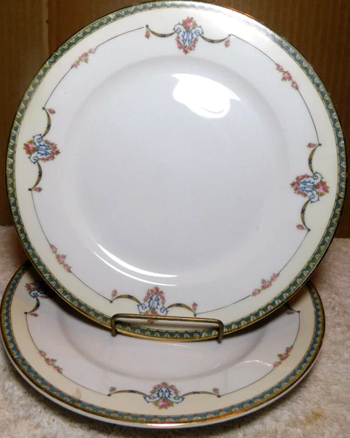 Plates~Noritake M Made In Japan Laureate 2 Pc. U.S. Design PAT 61235 8 1/2" x 1"