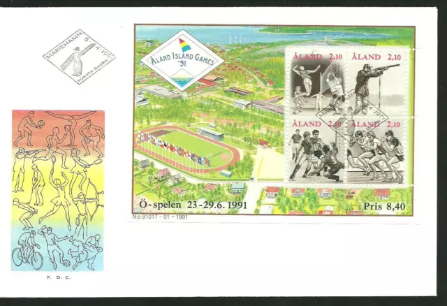 ALAND FDC SPORTS, Island Games M/S - Åland Islands 1991