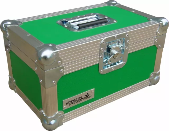 7" Single 200 Swan Flight Case Vinyl Record Box (Green Rigid PVC)
