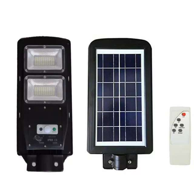 Faro Farola Carretera LED 60W Panel Solar Fotovoltaica Mando a Distancia 6500K