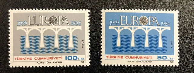 1984 Türkei; 100 Serien Europa, postfrisch/MNH, MiNr. 2667/68, ME 2200,- 2