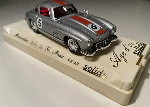 Modèle Réduit Solido 1/43 Mercedes 300SL Âge D'Or - Réf.4502, Fabriqué En France, Occasion.