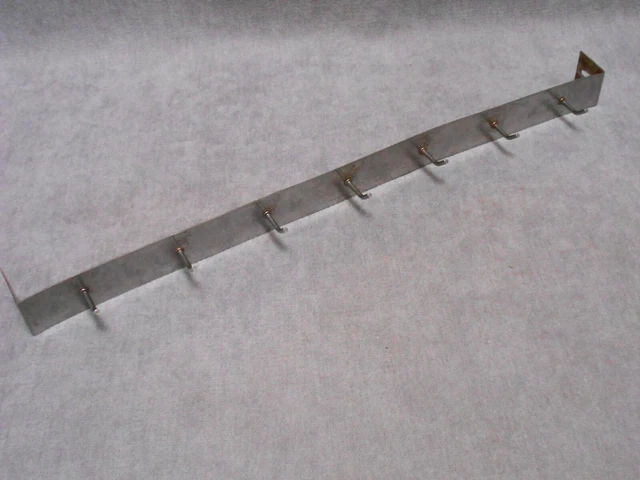 French Vintage alu TOWEL RACK Utensils BAR w/ 7 hooks 5