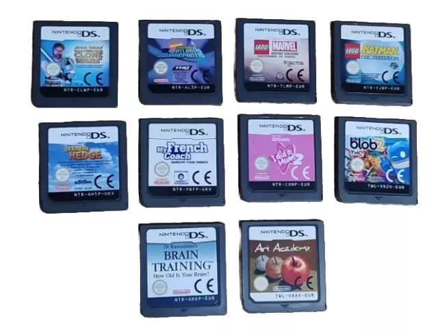 10 giochi per Nintendo DS, pacchetto, Joblot *solo cartucce * *POSTA BRITANNICA GRATUITA*